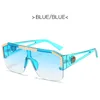 Lunettes de soleil 2022 luxe grand carré femmes marque concepteur rétro bleu lunettes de soleil pour femme surdimensionné noir nuances Oculos UV400