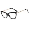 Mode Zonnebril Frames Cat Eye Bril voor Dames Trendy Merk Tasparent Myopia Brillen Frame Metalen Optische Bril Eyewear 2021