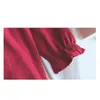 Koreansk vår och höst Big Lapel College Girls 'Dress Långärmad Princess Barnens Barnbarn Tjejer Kläder 210625