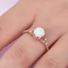 Opal Ring 925 Sterling Silver Sparkling Girl Birthday Party Chirstmas Eternity Women Wedding Gift Jewelry R008