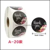 Wrap Event Festive Supplies Home & Gardenwhatilife 500Pcs Wedding Birthday Party Festival Gifts Sealing Stickers Flower Thank You Print Diar