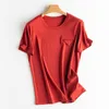 Casual Women Cotton T Shirt Sommar Solid Tops Tees Koreanska Chic Soft T-Shirts Estetiska Kläder Ropa de Mujer 210422