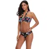 Sexig bikini baddräkt badkläder halter topp tryckta brazillian bikini set baddräkt sommar strand bär Biquini 210629