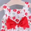 Baby Girl Dress with Hat Girls Party Dress Bids Bow Dress for Children Summer Children's Costumes For Girls 210412