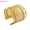 Adixyn Dubai Hollow Bracelet Gold Color Bangles voor vrouwen Afrikaanse Midden -Oosten Arabische sieraden Huwelijksgeschenken N10168 Bangle