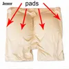 Män vadderade kontrollboxare plus storlek underkläder rumpa lyftare shapewear hip pads underbyxor falska buttock shapers naken svart