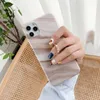 Marbre IMD Soft TPU Forsted Matte Ring Holder Phone Cases pour iPhone 13 12 11 Pro Max XR XS X 8 7 Plus