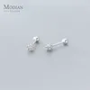 Oryginalny 925 Sterling Silver Blooming Dandelion Wykwintne stadniny Kolczyki dla kobiet Prezent Moda Plant Ear Pin Fine Jewelry 210707