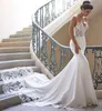 2022 Abiti da sposa a sirena con applicazioni in pizzo country sexy Abiti da sposa Vintage Spaghetti aperti sul retro Spiaggia Bohemian Taglia personalizzata Vestido De Noiva Robe De Mariage