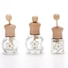 Bouteilles d'emballage de parfum rechargeables vides de 6ml, bouteille de parfum en verre pour voiture créative, pendentif d'aromathérapie A217274