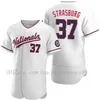 High-Quality Washington\rNationals Men 22 Juan Soto 31 Max Scherzer 37 Stephen Strasburg Custom Women Youth White Authentic 2020 Alternate Team Jersey Breathable