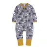 Nouveau-nés bébé pyjamas enfant en bas âge body bébé barboteuse filles garçon vêtements à manches longues mignon lettre salopette