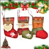 Decorazioni natalizie Forniture per feste festive Giardino domestico 7.5 Piccoli bastoncini Babbo Natale Pupazzo di neve Renne Caramelle Calzini Decorazione albero per famiglia