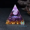 Orgone Pyramid Magic Vision Crystal Ball Quartz Healing Meditation Gift Reiki Amethyst Ball