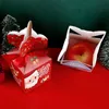 StoBag 30pcs Flower Shape Christmas Santas Claus Candy Cake Decoration Supplies With Ribbon Packaging Paper Box Gift Favor Event 210602