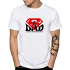 Męskie koszulki Super Papa T-shirt Ojcowie Day Gift Casual Tata Hipster Tee Koszula Homme Mustle Loading Men Tops