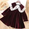 Gooporson mode enfants vêtements automne enfants robes pour filles velours à manches longues robe de princesse Vestidos automne enfants Costume Q0716