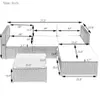 Topmax rattan patio mobili set in vimini ammortizzati in sezione mobili da giardino Set di divano USA A47 A32