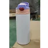 12 onblimazione Sublimazione tazza sippy da 350 ml in acciaio inossidabile bottiglia per acqua calore isolante per bambini con coperchio di paglia rimbalzante A099987943