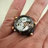 Cluster Rings 925 Silver Watch Movement Black Rhodium Ring For Men Mans