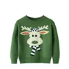 Toddler Youth Teen Boys Girls Christmas Cartoon Knit Print Sweater Knitwear New 2021 Baby Sweater For Girl Cartoon print Y1024