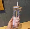 Starbucks cravejado tumblers 710ml caneca de café plástica diamante brilhante copo de palha estrelado durian xícaras produto