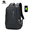 Mochila Fenruien Mochila para portátil de 15,6 pulgadas Mochila negra para hombres Carga USB Mochila de viaje de negocios Impermeable antirrobo 210929