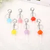 Woman Keychain Children Pendant Lollipop Charms Resin Round Candy for Gift Phone Bag Keyring