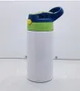 DIY昇華ストレートSippy Cup 12oz子供太ったボトルフリップトップス蓋タンブラーステンレス鋼の藁カップ良い品質