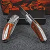 Coltello pieghevole Flipper prezzo franco fabbrica VG10 Lama Drop Point in acciaio di Damasco Palissandro + Manico in acciaio inossidabile Coltelli tascabili EDC