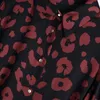 Vrouwen chique mode bloemen print ruches Midi jurk vintage driekwart mouw met voering jurken vrouwelijke chic vestidos 210520