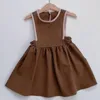 Koreański Japonia Styl Kids Sukienki Dziewczynek Ubrania Pościel Bawełniana Letnia Retro Księżniczka Dress 210429