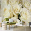 Photo personnalisé papier peint 3d jaune rose fleur belle salon moderne chambre salle à manger salle de décoration murale