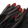 Cute nail polish Embroidery Cashmere Gloves Women Wool Velvet Thick Touch Screen Gloves Female Winter Warm Driving Gloves H100 2119625873