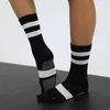 Thicken Warme Mannen Vrouwen Hoge Lange Sokken Pluche Solid Room Yogo Sok Vrouw Vrouwelijke Elastische Vloer Sockings Slipper voor Gymnastiek