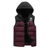 CHAIFENKO Merk Vest Jas Mannen Winter Fleece Warme Mouwloze Mannen Jas Mode Capuchon Casual Vest Mannen Herfst Dikker Vest 211120