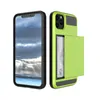 Hybrid Card Slot Houder Cases voor iPhone 13 Pro Max 12mini 11 Samsung Galaxy S21 Plus Note 20 Ultra S20 Hybride Hard Telefoon Covers
