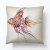 Soft Super Linen Pillow Case Private Rectangular Seahorse Turtle Fish Lovely Animal Sofa Cushion