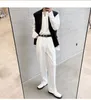 Trend enkla män casual byxor hem öppen kostym pant manlig mode lös koreanska streetwear raka byxor man