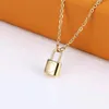 316L Titanium Steel smycken hänge halsband 18k guld ros silver designer halsband för män och kvinnor par gåvor230j