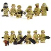 Mini Micro Minifigs Military Flying Tigers and Seals Raid 12 Minifigure Doll Set Special Warfare Brigade Children Toy Gift