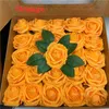 Home Simulação PE Espuma Rose Dia dos Namorados Dia dos Namorados DIY Flower Flor Falsa decoração 8cm com haste simulação flor zc796