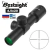 4.5x20 Compact AR15 Hunting Rifle Scope met flip-open lensdoppen en P4 Glass geëtst draineervogelscope voor Hunt Chasse