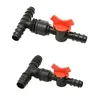 Garden Hose 25mm To 20mm 16mm Tee Barb Water Splitter With Valve Reducing 3 Way Connector 1pcs Watering Equipments