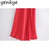 Sexy Women Sling Red Long Maxi Dress Female Sleeveless Side Button Slits Vestido Ladies Summer Night Out Party Dresses 210514