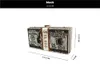 Fashion style Brilliant Shiny Dollar Evening Bag 7 colors Handbag with chain Cash Bag Rhinestone Dinner Case Banquet case Evening Bag Clutch Purse