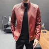 Vestes masculines 2021 Jacket de printemps mode faux cuir manteau zipper voiture moto locomotive top qualité vêtements