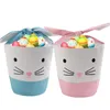 4 stilar Påskparty Cartoon Bunny Bucket Kids Söt Presenter Festival Candy Egg Basket Toy Tote Storage Bag Dekoration