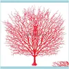 Decorative Festive Party Supplies Home Gardendecorative Flowers & Wreaths Simulation Coral Branch Plant Plastic Peacock Tree Dried Artificia