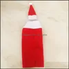 Decorations Festive Supplies Home & Garden Decoration Red Wine Er Clothes With Hat For Novelty Beer Bottle Sleeve Christmas Dinner Party Gif